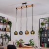 Koyoto Lampadario a sospensione, Lampada a sfera, Lampada a sospensione Écru, Nero, 4-Luci