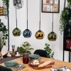 Koyoto Lampadario a sospensione, Lampada a sfera, Lampada a sospensione Écru, Nero, 4-Luci