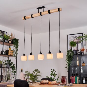 Bassagoda Lampadario a sospensione, Lampada a sospensione Écru, Nero, 5-Luci