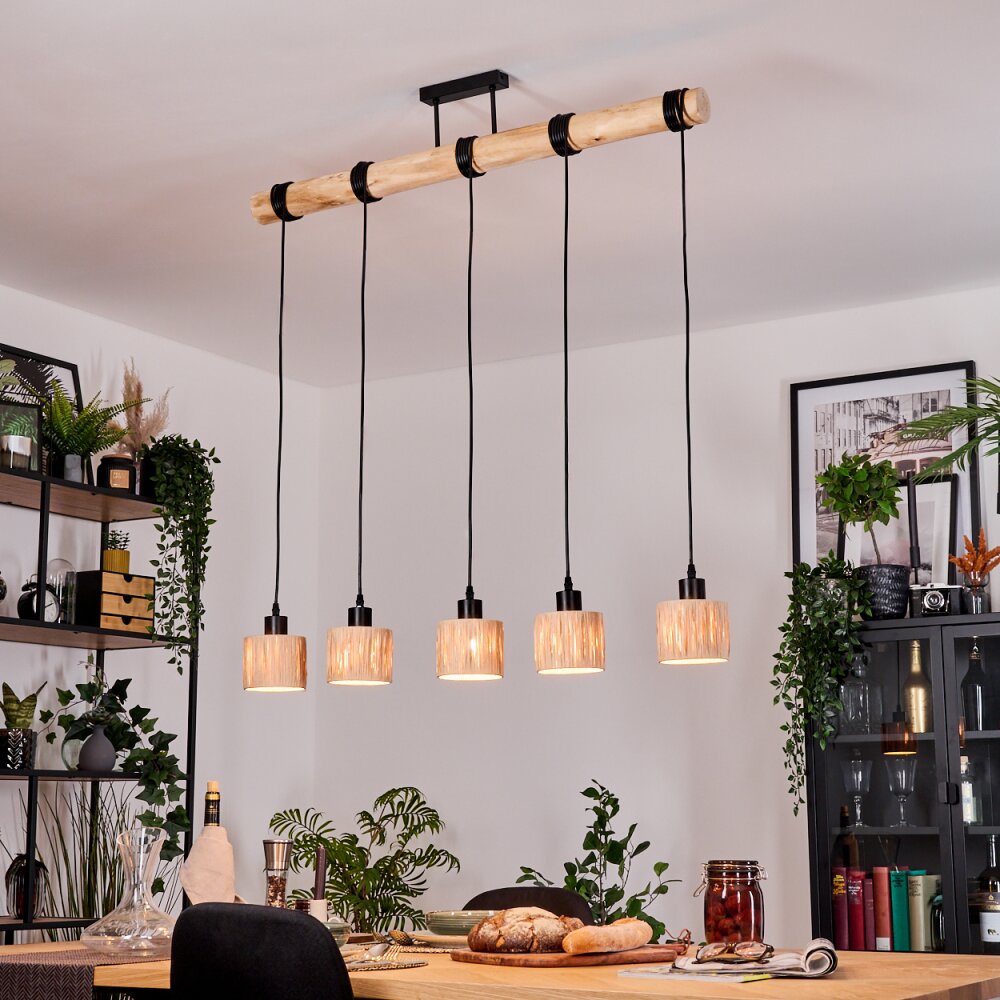 Granja Lampadario a sospensione, Lampada a sospensione Écru, Nero, 5-Luci main product photo