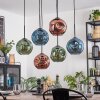 Ripoll Lampadario a sospensione, Lampada a sfera, Lampada a sospensione Blu, Verde, Ramato, 6-Luci