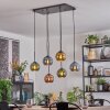 Koyoto Lampadario a sospensione, Lampada a sfera, Lampada a sospensione Blu, Oro, Verde, Ramato, 6-Luci
