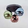 Koyoto Plafoniera, Lampada a sfera 30 cm Blu, Verde, Ramato, 3-Luci