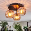 Koyoto Plafoniera, Lampada a sfera 30 cm Ambrato, 3-Luci