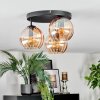 Koyoto Plafoniera, Lampada a sfera 30 cm Ambrato, 3-Luci