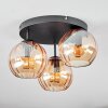 Koyoto Plafoniera, Lampada a sfera 30 cm Ambrato, 3-Luci