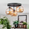 Koyoto Plafoniera, Lampada a sfera 30 cm Ambrato, 3-Luci