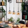 Koyoto Lampadario a sospensione, Lampada a sfera, Lampada a sospensione Écru, Nero, 3-Luci
