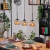 Koyoto Lampadario a sospensione, Lampada a sfera, Lampada a sospensione Écru, Nero, 3-Luci