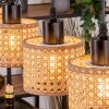 Barcos Lampadario a sospensione, Lampada a sospensione Écru, Nero, 5-Luci