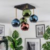 Koyoto Plafoniera, Lampada a sfera Oro, Nero, 5-Luci