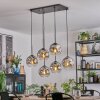Ripoll Lampadario a sospensione, Lampada a sfera, Lampada a sospensione Cromo, Chiaro, Grigio fumo, 6-Luci