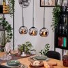 Koyoto Lampadario a sospensione, Lampada a sfera, Lampada a sospensione Écru, Nero, 3-Luci