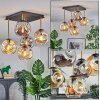 Ripoll Plafoniera, Lampada a sfera Oro, Nero, 5-Luci