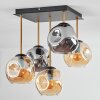 Ripoll Plafoniera, Lampada a sfera Oro, Nero, 5-Luci