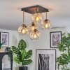Ripoll Plafoniera, Lampada a sfera Oro, Nero, 5-Luci