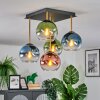 Koyoto Plafoniera, Lampada a sfera Oro, Nero, 5-Luci