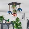 Koyoto Plafoniera, Lampada a sfera Oro, Nero, 5-Luci