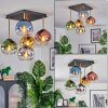Koyoto Plafoniera, Lampada a sfera Oro, Nero, 5-Luci