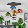 Koyoto Plafoniera, Lampada a sfera Oro, Nero, 5-Luci