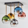 Koyoto Plafoniera, Lampada a sfera Oro, Nero, 5-Luci