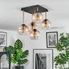 Koyoto Plafoniera, Lampada a sfera Oro, Nero, 5-Luci