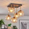 Koyoto Plafoniera, Lampada a sfera Oro, Nero, 5-Luci