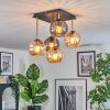 Koyoto Plafoniera, Lampada a sfera Oro, Nero, 5-Luci