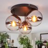 Gastor Plafoniera, Lampada a sfera Cromo, Chiaro, Grigio fumo, 3-Luci