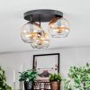 Koyoto Plafoniera, Lampada a sfera Ambrato, Chiaro, 3-Luci
