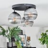 Koyoto Plafoniera, Lampada a sfera Chiaro, Grigio fumo, 3-Luci