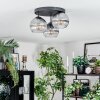 Koyoto Plafoniera, Lampada a sfera Chiaro, Grigio fumo, 3-Luci