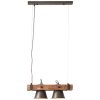 Lampada a Sospensione Brilliant Plow Legno scuro, Nero, 2-Luci