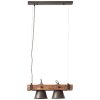 Lampada a Sospensione Brilliant Plow Legno scuro, Nero, 2-Luci