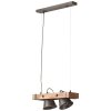Lampada a Sospensione Brilliant Plow Legno scuro, Nero, 2-Luci