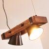 Oksbol Lampada a Sospensione Legno scuro, Nero, 2-Luci