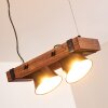 Oksbol Lampada a Sospensione Legno scuro, Nero, 2-Luci