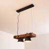 Oksbol Lampada a Sospensione Legno scuro, Nero, 2-Luci