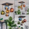 Koyoto Plafoniera, Lampada a sfera Oro, Nero, 5-Luci
