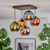 Koyoto Plafoniera, Lampada a sfera Oro, Nero, 5-Luci