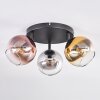Koyoto Plafoniera, Lampada a sfera Oro, Chiaro, Ramato, Grigio fumo, 3-Luci