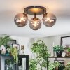 Chehalis Plafoniera, Lampada a sfera Grigio fumo, 3-Luci
