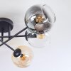 Koyoto Plafoniera, Lampada a sfera Ambrato, Chiaro, Grigio fumo, 6-Luci