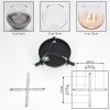 Koyoto Plafoniera, Lampada a sfera Ambrato, Chiaro, Grigio fumo, 3-Luci
