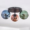 Ripoll Plafoniera, Lampada a sfera Blu, Verde, Ramato, 3-Luci