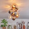 Koyoto Plafoniera, Lampada a sfera Oro, Nero, 8-Luci
