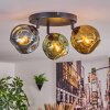 Ripoll Plafoniera, Lampada a sfera Blu, Oro, Verde, 3-Luci