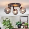 Chehalis Plafoniera, Lampada a sfera Grigio fumo, 3-Luci