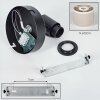 Bassagoda Plafoniera, Faretto da soffitto Nero, 1-Luce
