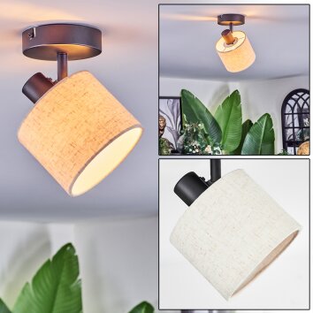 Bassagoda Plafoniera, Faretto da soffitto Nero, 1-Luce